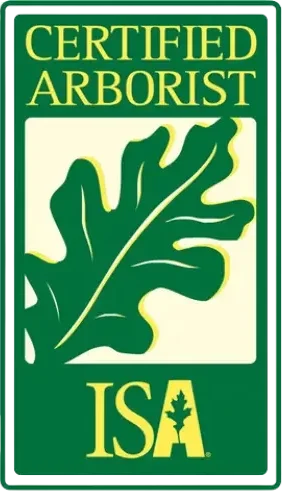 International Society of Arboriculture certification badge showing professional credentials