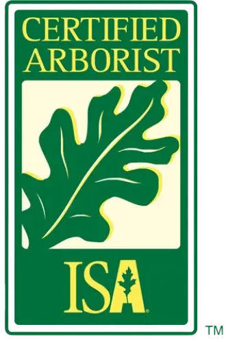 International Society of Arboriculture certification badge showing professional credentials